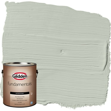 Glidden Fundamentals Exterior Paint Life Lesson / Green, Satin, 1 Gallon