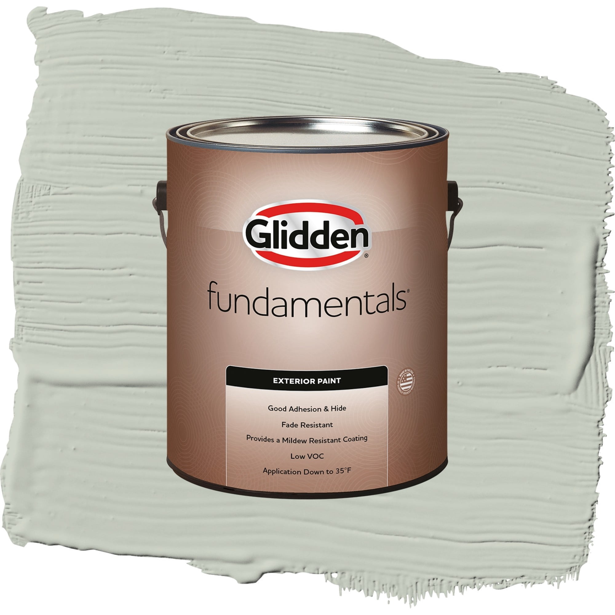 Glidden Fundamentals Life Lesson / Green, Satin Exterior Paint, 1 Gallon