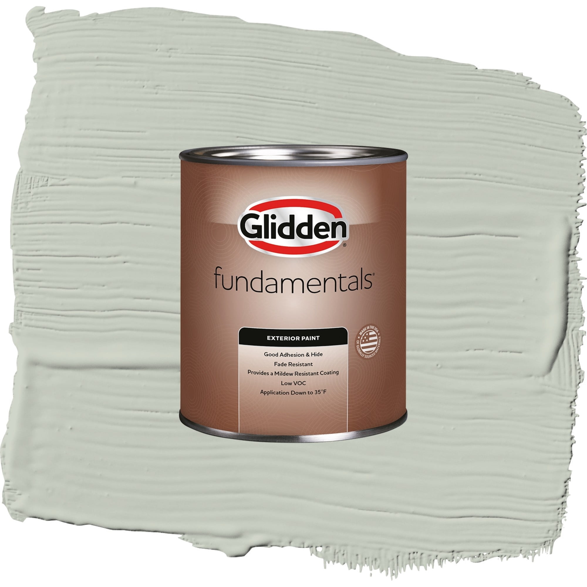 Glidden Fundamentals Life Lesson / Green, Satin Exterior Paint, 1 Quart