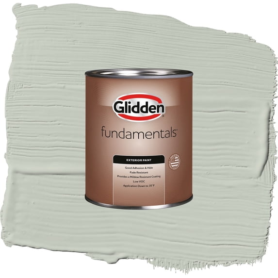 Glidden Fundamentals Life Lesson / Green, Semi-Gloss Exterior Paint, 1 Quart