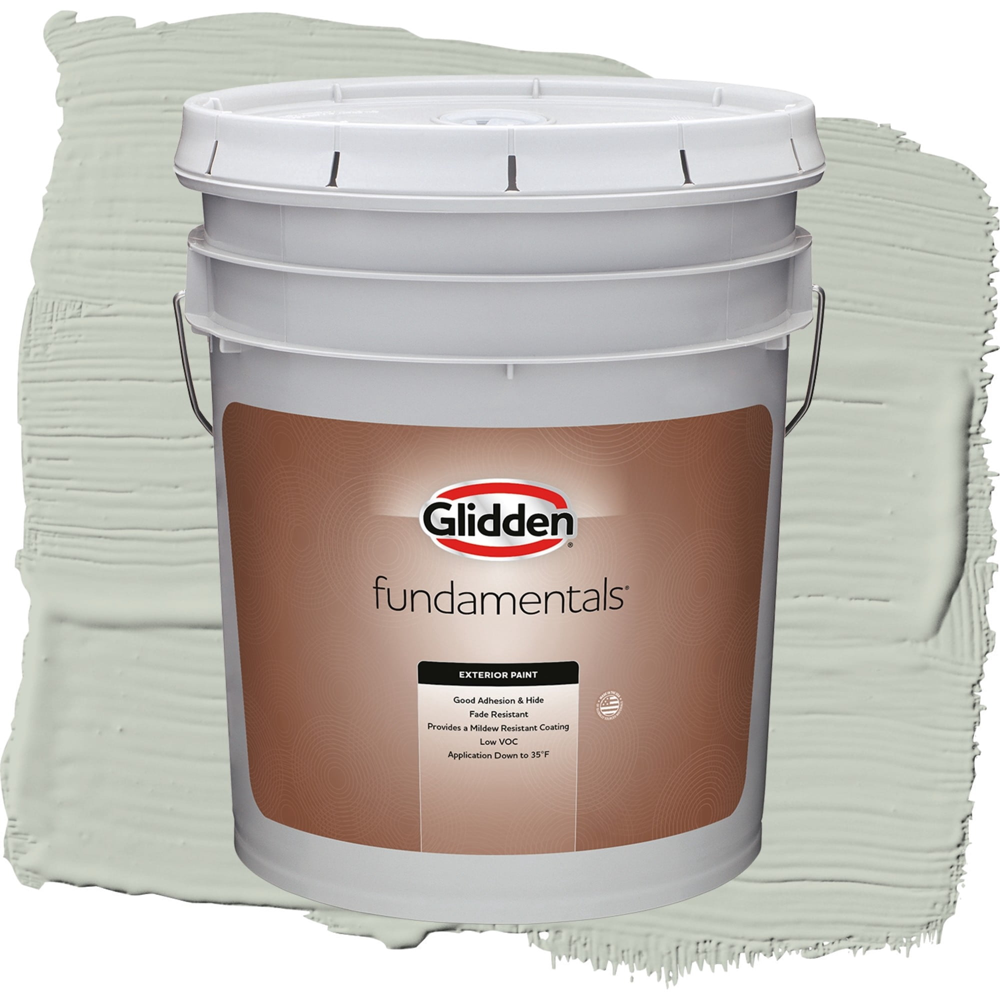 Glidden Fundamentals Life Lesson / Green, Semi-Gloss Exterior Paint, 5 Gallon
