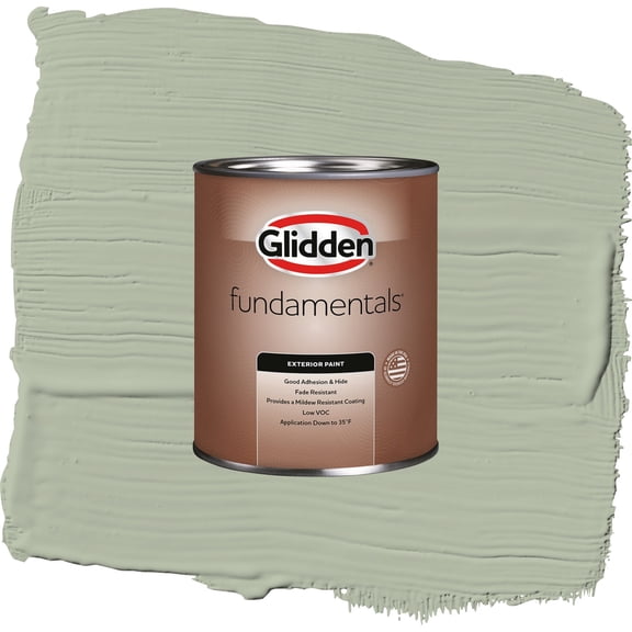 Glidden Fundamentals Light Sage / Green, Flat Exterior Paint, 1 Quart