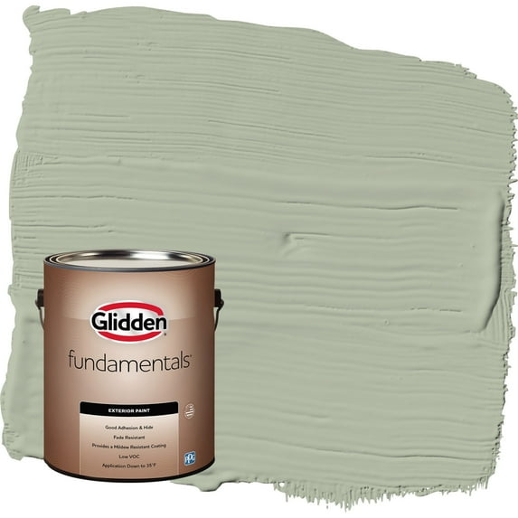 Glidden Fundamentals Light Sage / Green Semi-Gloss Exterior Paint, 1 Gallon