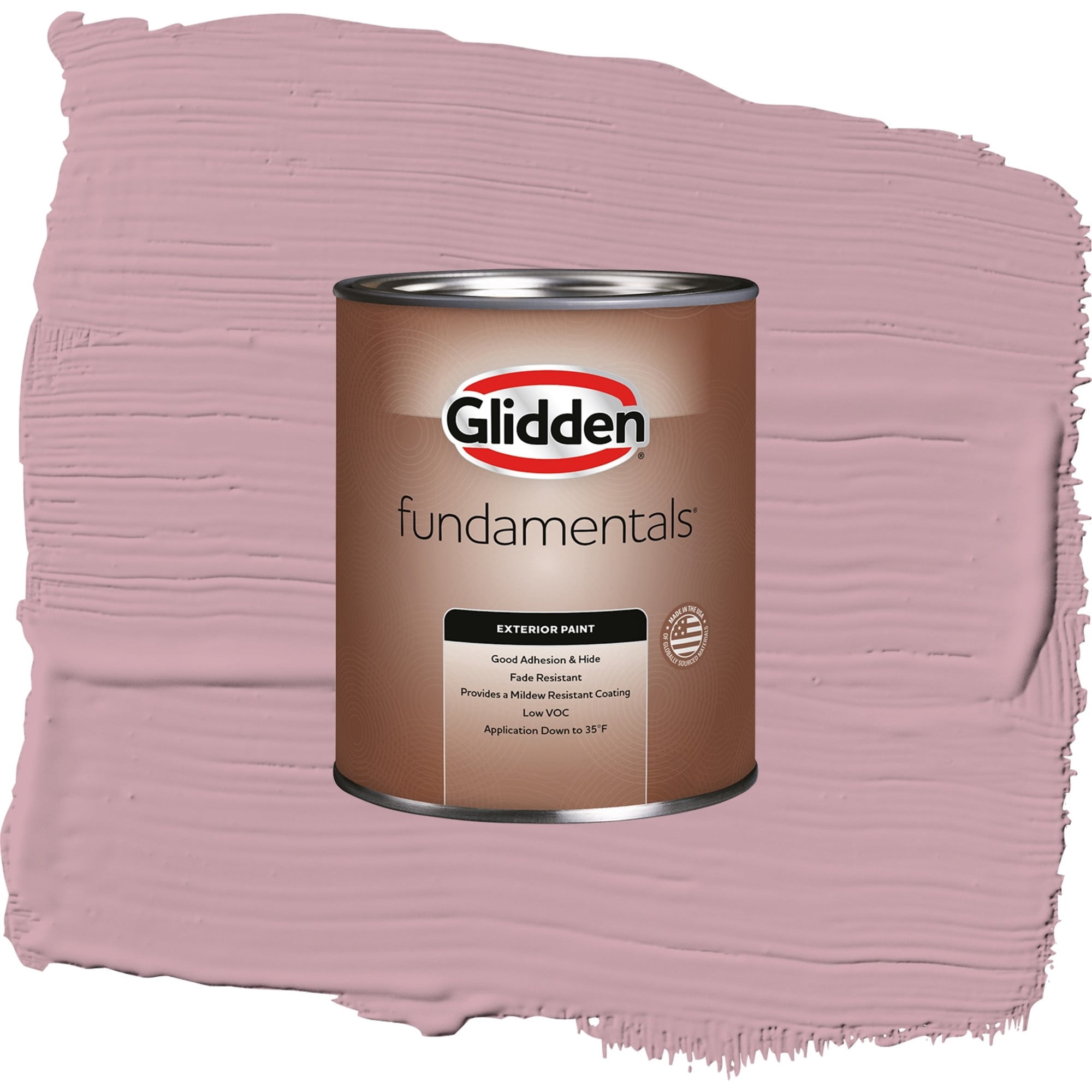 Glidden Fundamentals Lighthearted Rose / Purple, Semi-Gloss Exterior Paint, 1 Quart