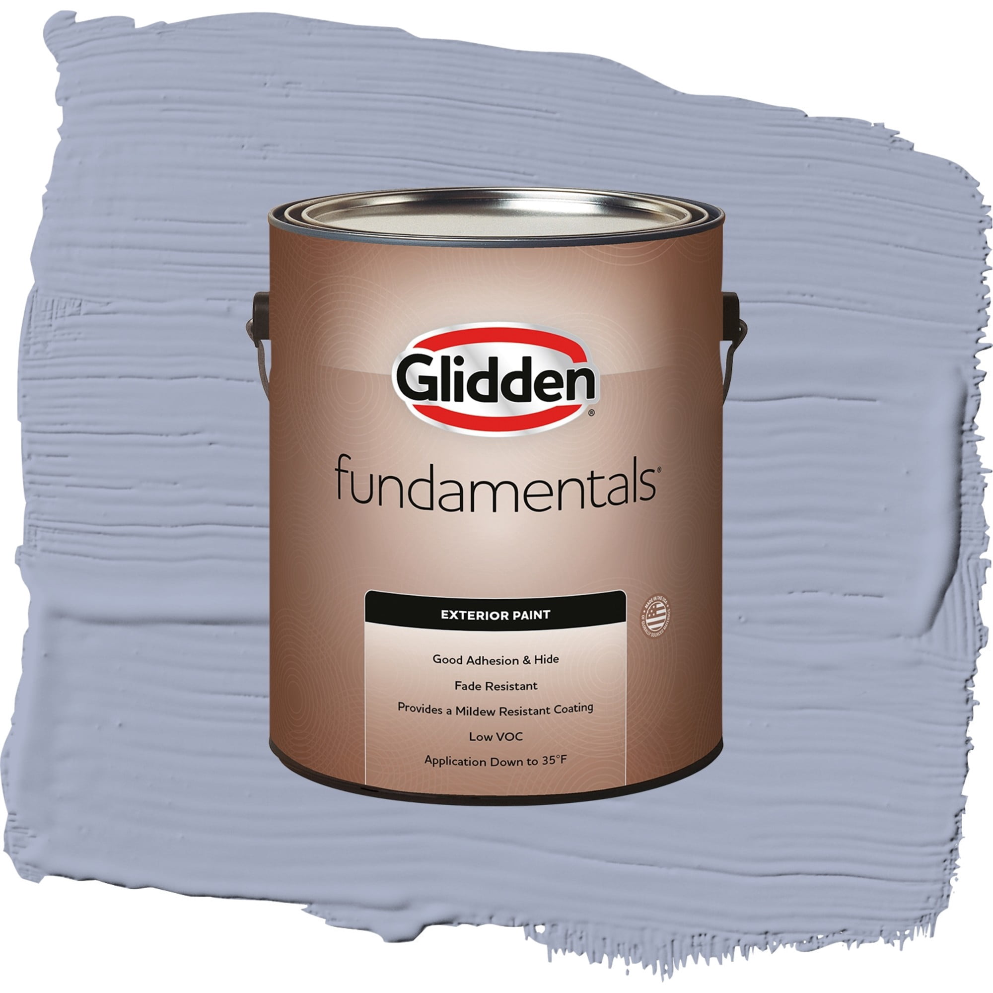 Glidden Fundamentals Lilac Time / Purple, Satin Exterior Paint, 1 Gallon