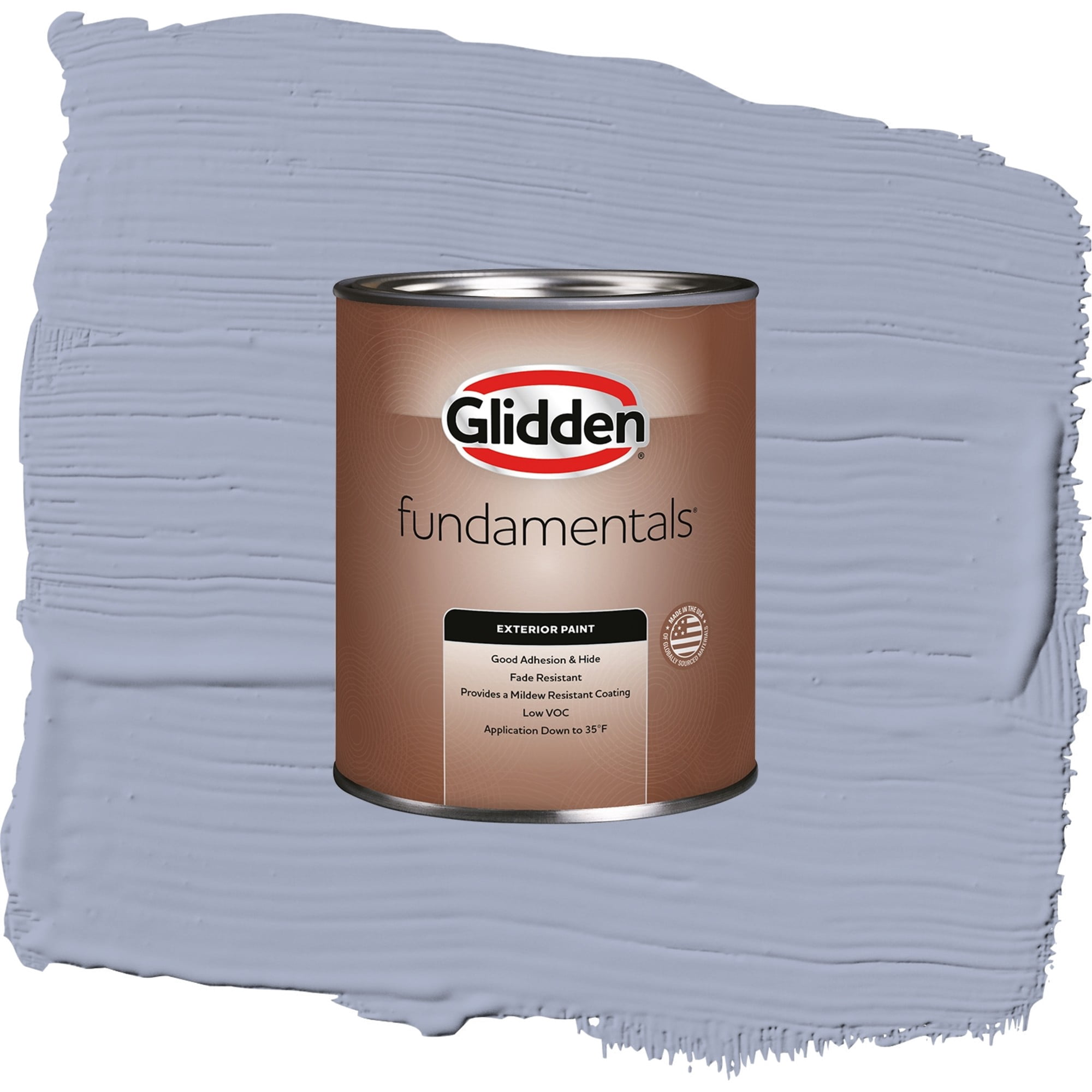Glidden Fundamentals Lilac Time / Purple, Satin Exterior Paint, 1 Quart