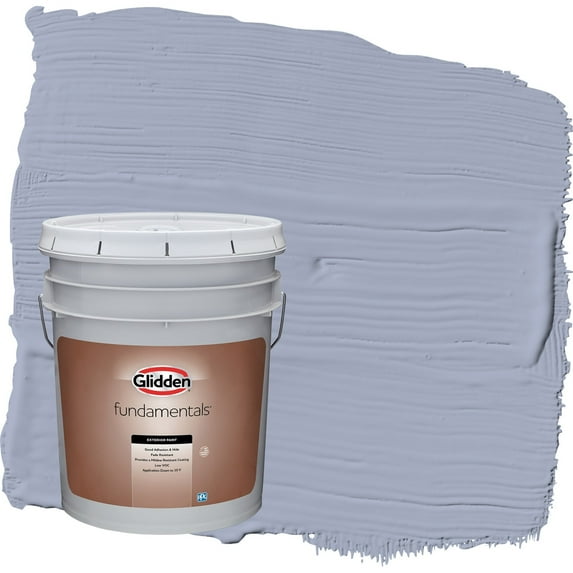 Glidden Fundamentals Lilac Time / Purple Semi-Gloss Exterior Paint, 5 Gallon