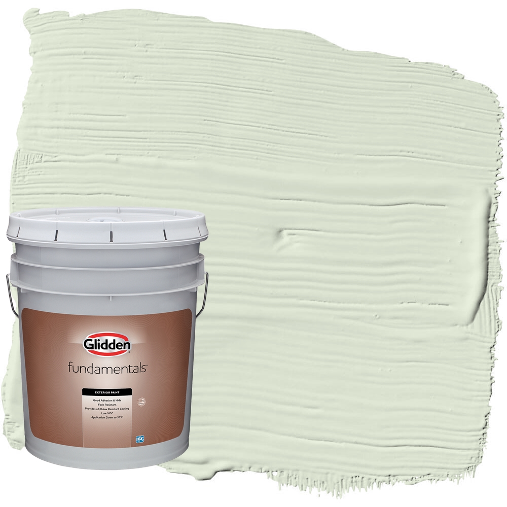 Glidden Fundamentals Lime Spritz / Green, Semi-Gloss Exterior Paint, 5 Gallon