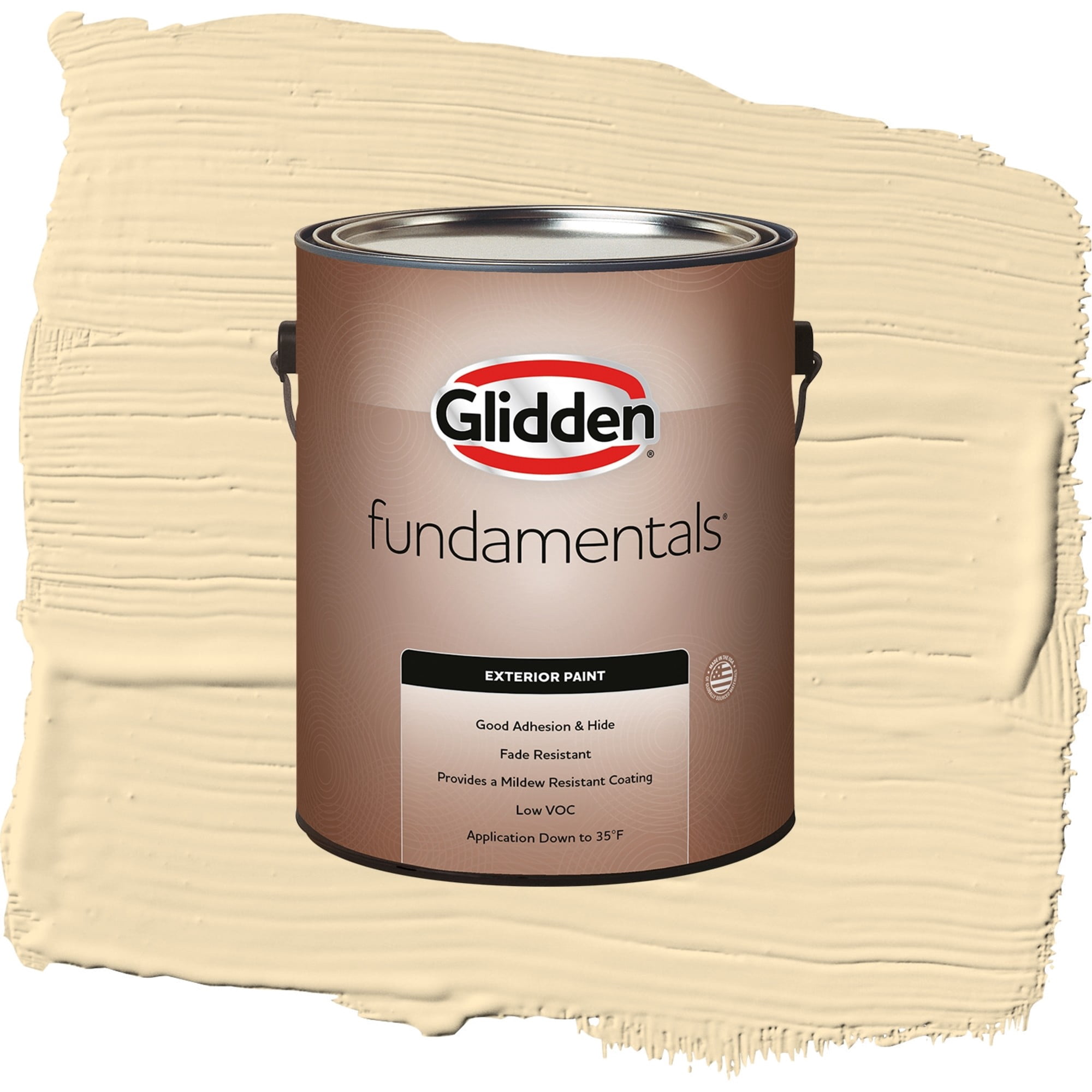 Glidden Fundamentals Limitless / Yellow, Flat Exterior Paint, 1 Gallon