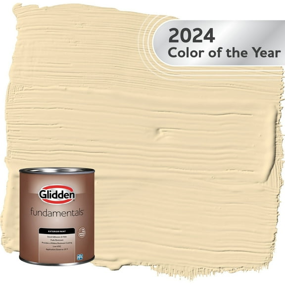 Glidden Fundamentals Limitless / Yellow Satin Exterior Paint, 1 Quart