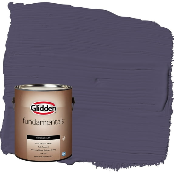 Glidden Fundamentals Magic Spell / Purple Semi-Gloss Exterior Paint, 1 Gallon