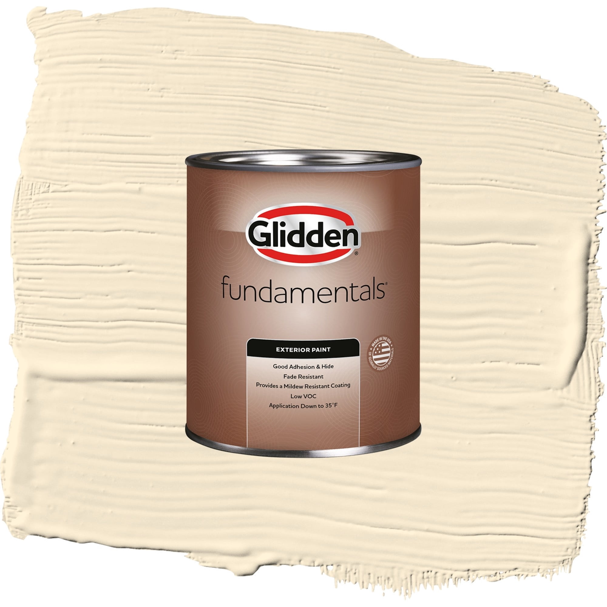 Glidden Fundamentals Magnolia Blossom / Yellow, Semi-Gloss Exterior Paint, 1 Quart