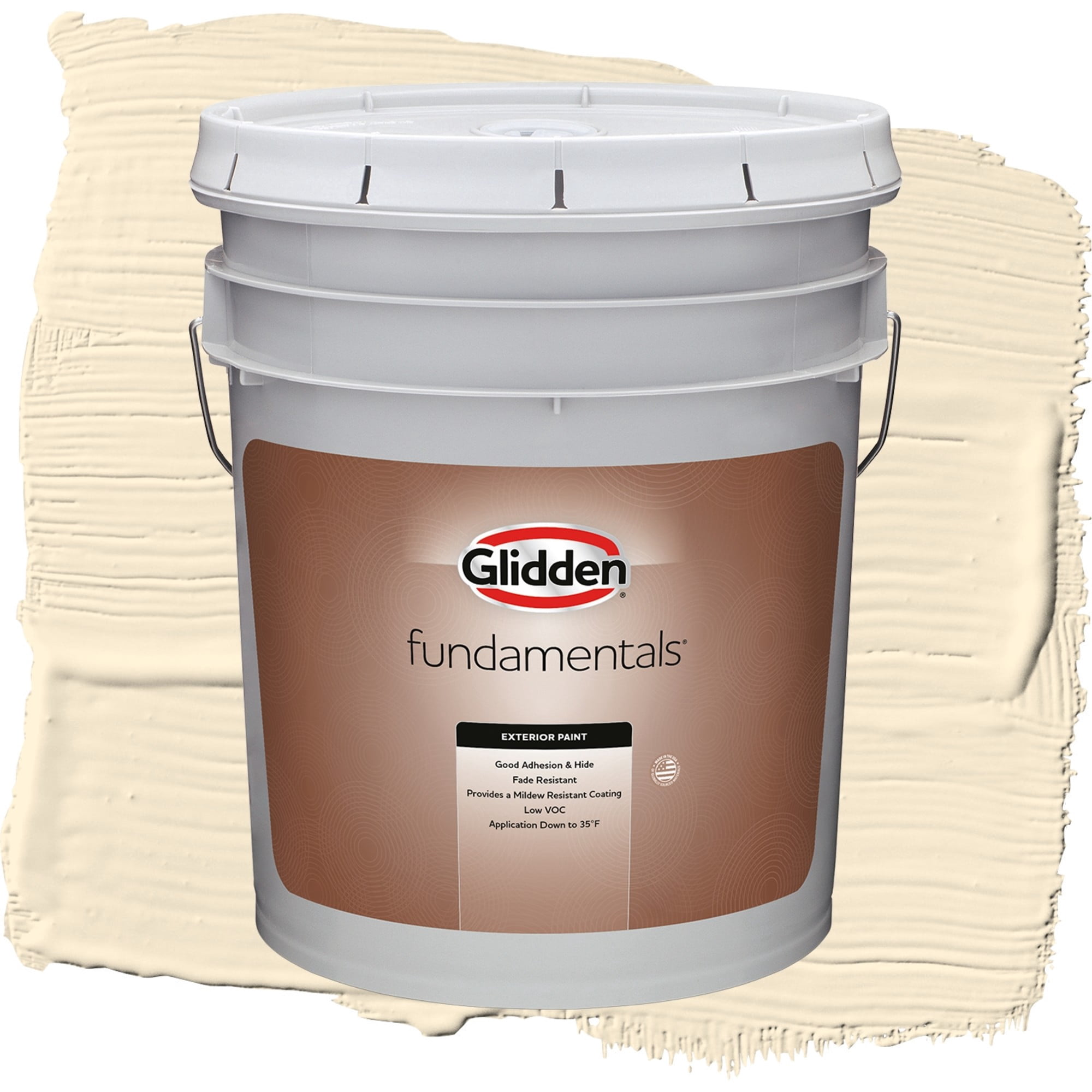 Glidden Fundamentals Magnolia Blossom / Yellow, Semi-Gloss Exterior Paint, 5 Gallon