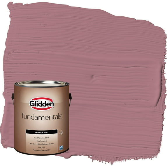 Glidden Fundamentals Mauve Madness / Purple Semi-Gloss Exterior Paint, 1 Gallon