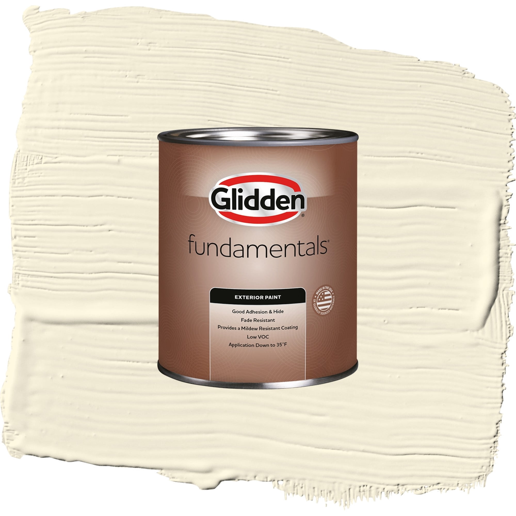 Glidden Fundamentals Mesa Beige / Yellow, Flat Exterior Paint, 1 Quart