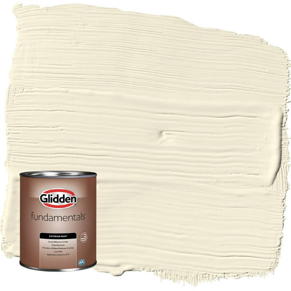 Glidden Fundamentals Mesa Beige / Yellow Flat Exterior Paint, 1 Quart