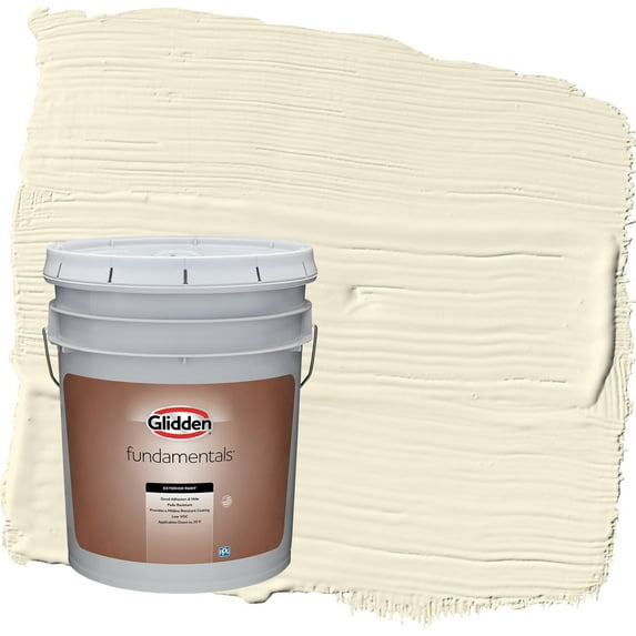 Glidden Fundamentals Mesa Beige / Yellow Flat Exterior Paint, 5 Gallon