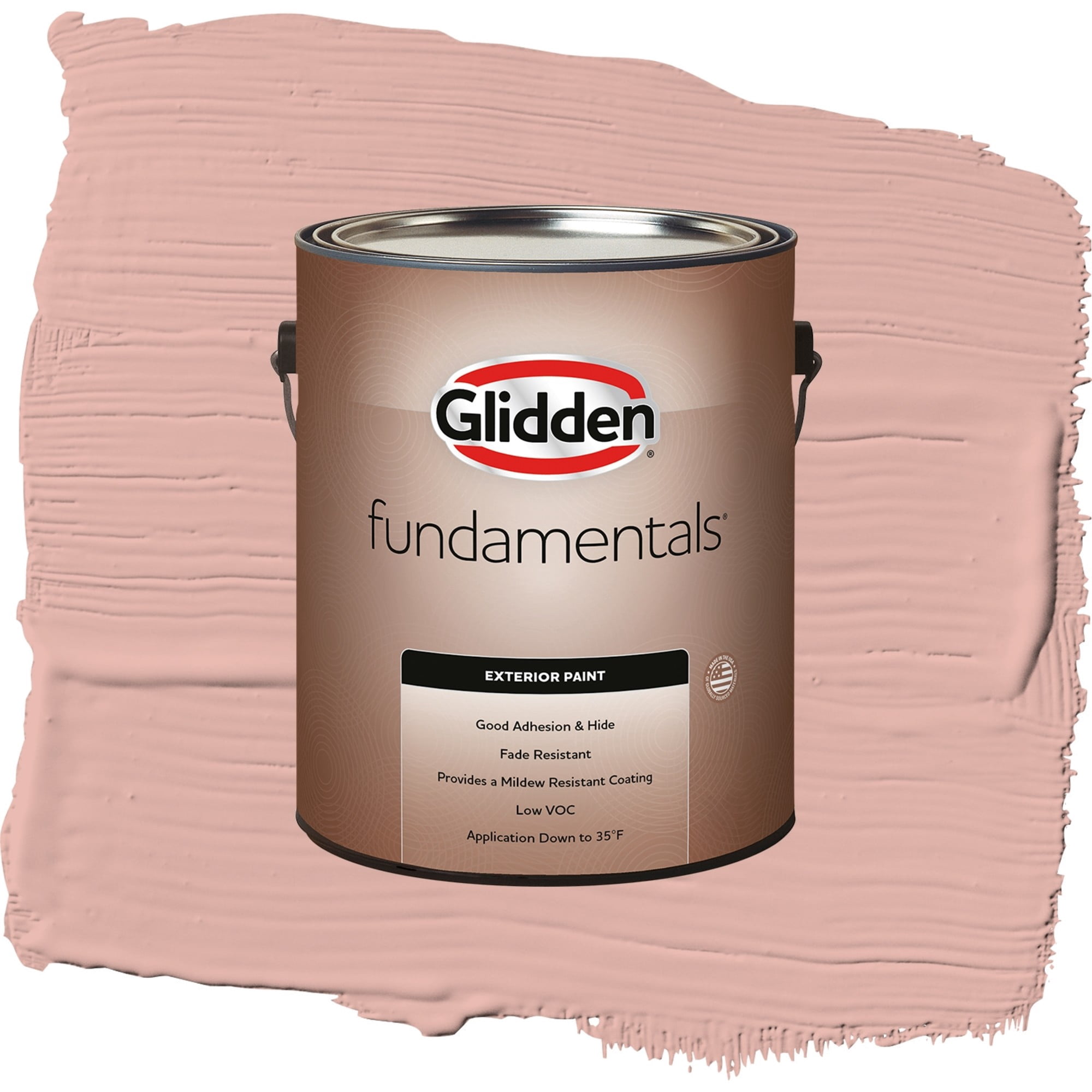 Glidden Fundamentals Mesa Pink / Orange, Semi-Gloss Exterior Paint, 1 Gallon
