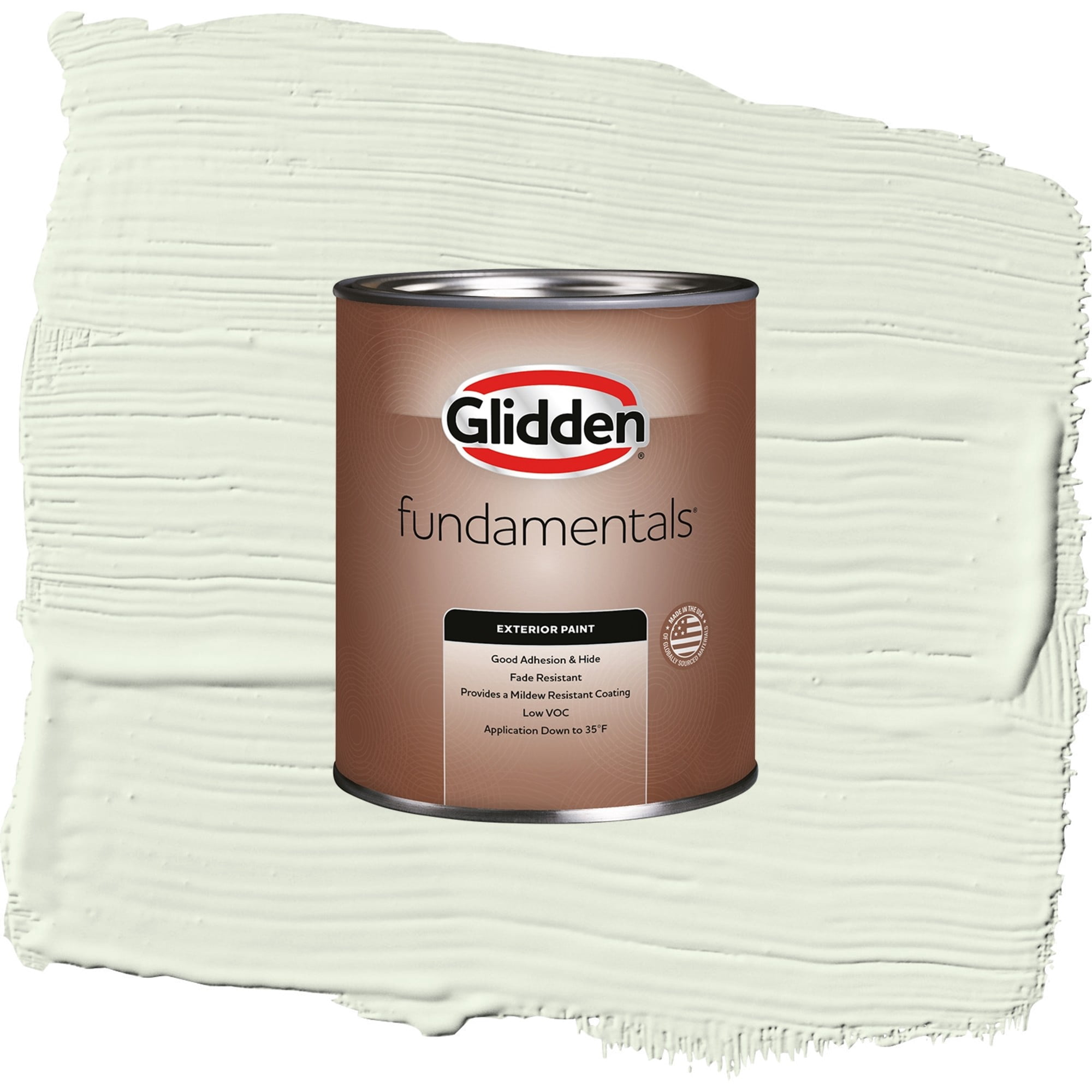 Glidden Fundamentals Milkweed / Green, Satin Exterior Paint, 1 Quart