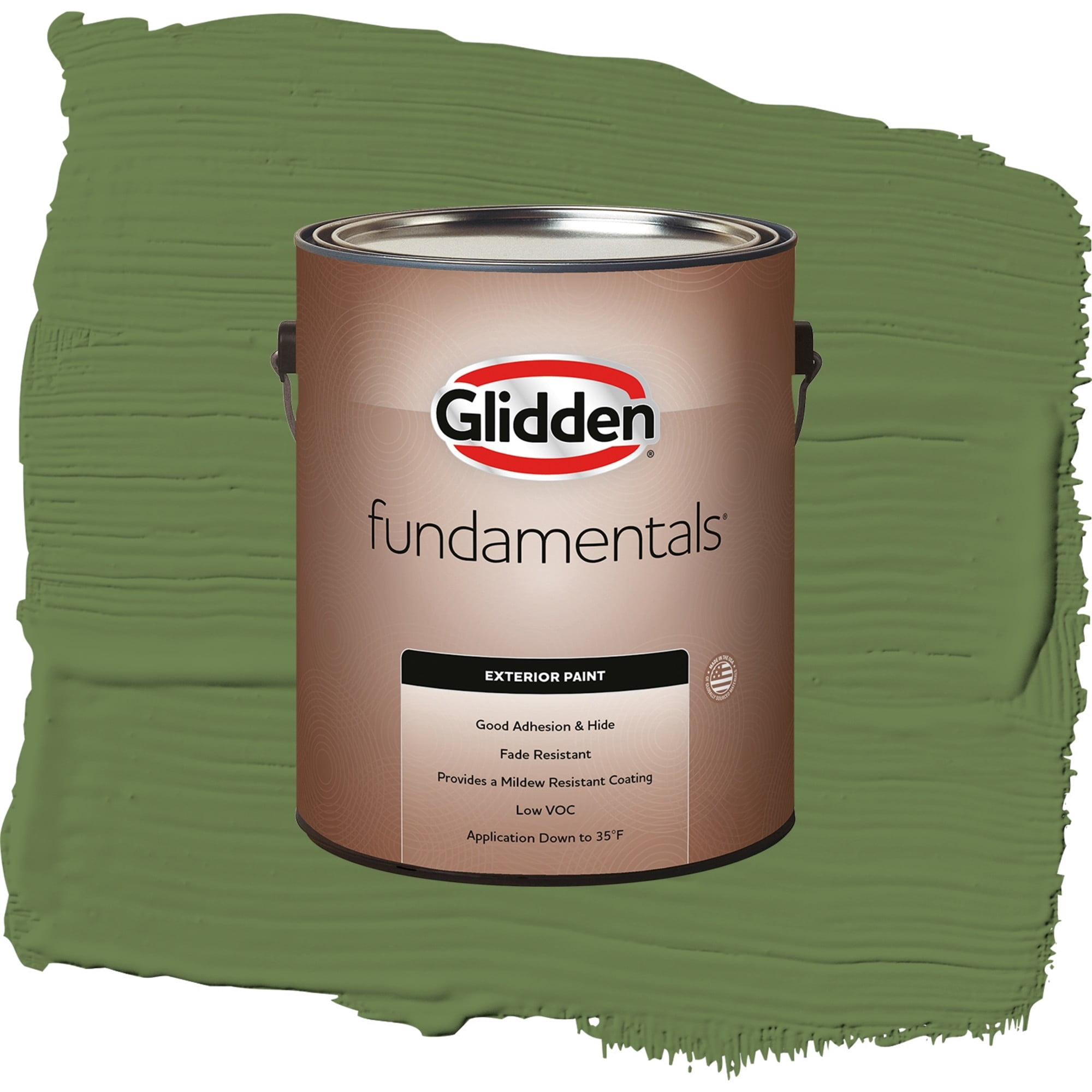 Glidden Fundamentals Mint Leaves / Green, Semi-Gloss Exterior Paint, 1 Gallon