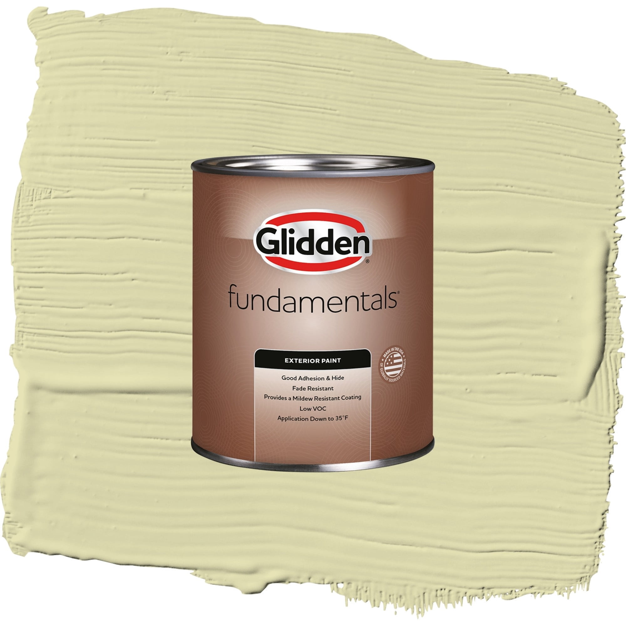 Glidden Fundamentals Misty Moor / Green, Flat Exterior Paint, 1 Quart