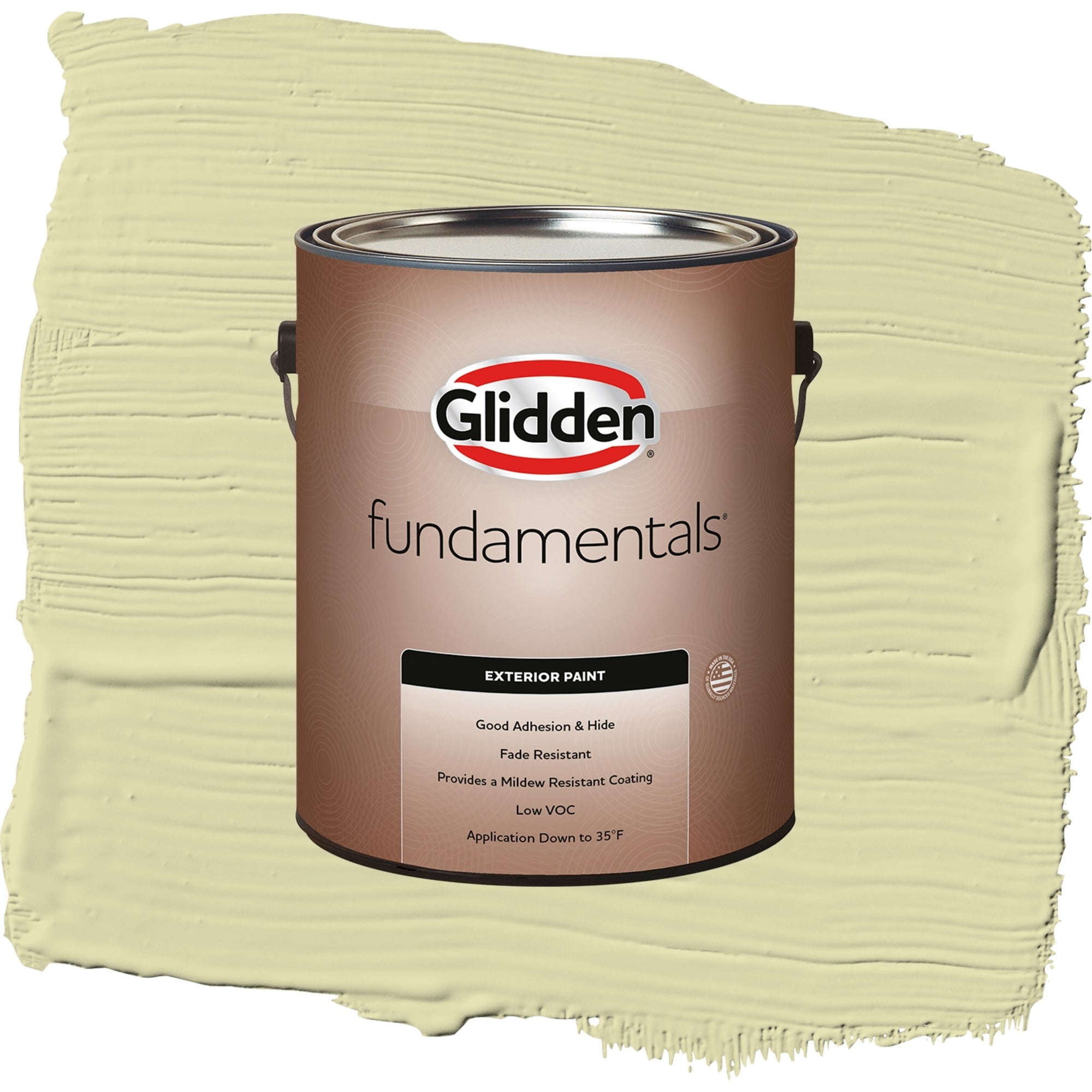 Glidden Fundamentals Misty Moor Semi Gloss Exterior Paint and Primer, 1 Gallon
