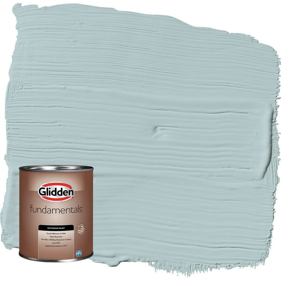 Glidden Fundamentals Misty Surf / Blue Semi-Gloss Exterior Paint, 1 Quart