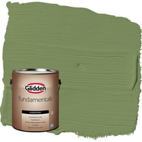 Glidden Fundamentals Moss Point Green / Green Flat Exterior Paint, 1 Gallon