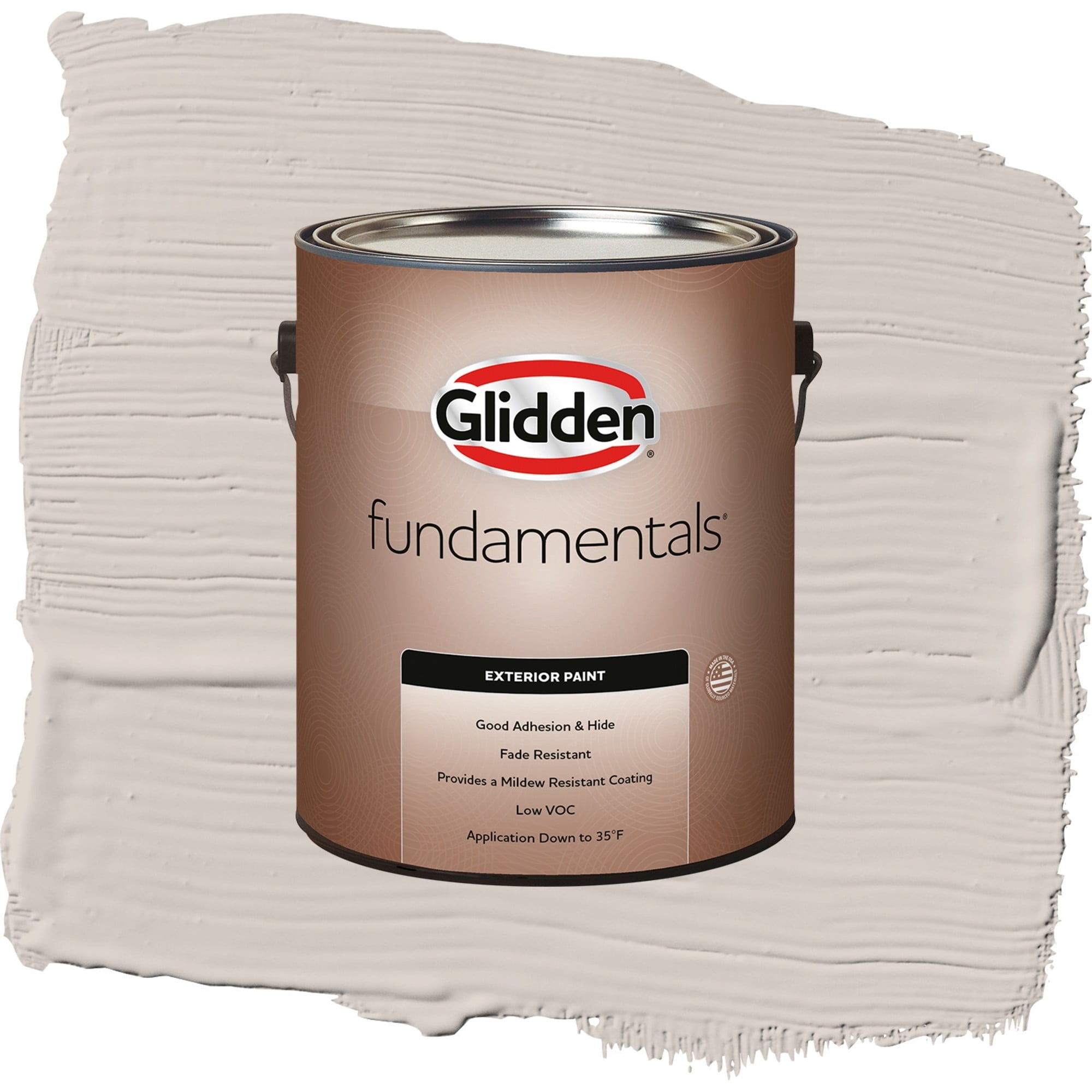 Glidden Fundamentals My Alibi / Beige, Satin Exterior Paint, 1 Gallon