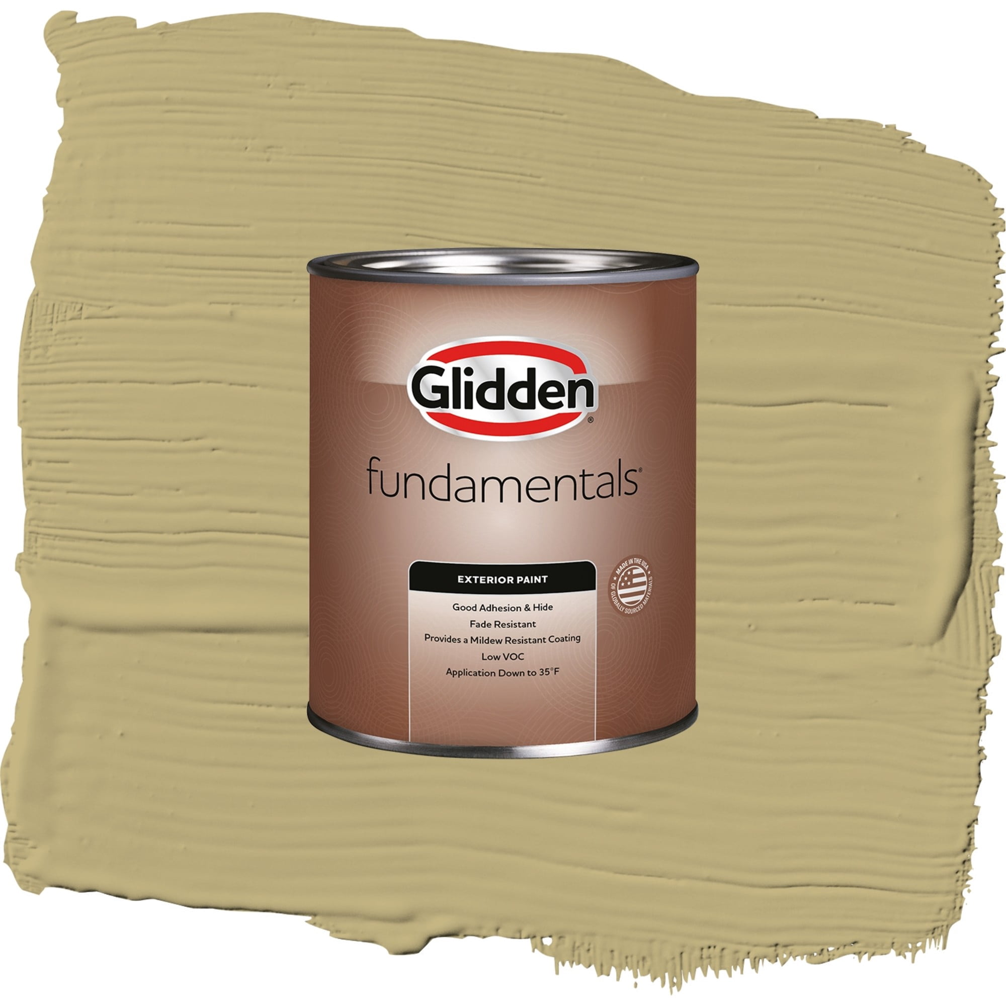 Glidden Fundamentals Nettle Flat Exterior Paint and Primer, 1 Quart