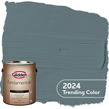 Glidden Fundamentals Exterior Paint Night Rendezvous / Blue, Flat, 1 Gallon