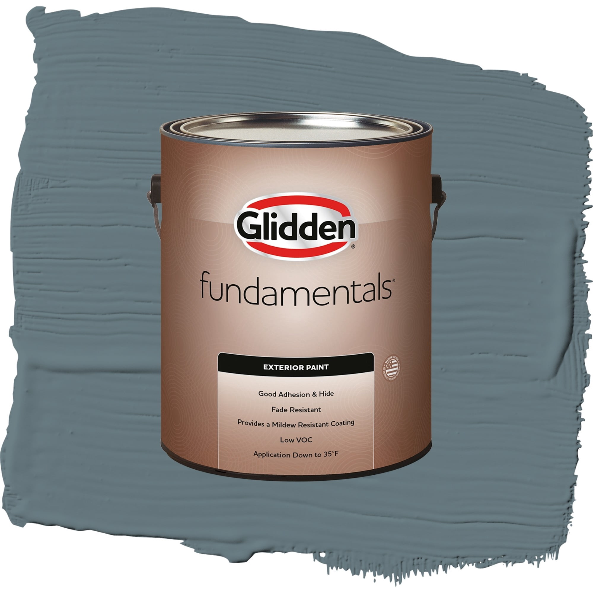 Glidden Fundamentals Night Rendezvous / Blue, Semi-Gloss Exterior Paint, 1 Gallon