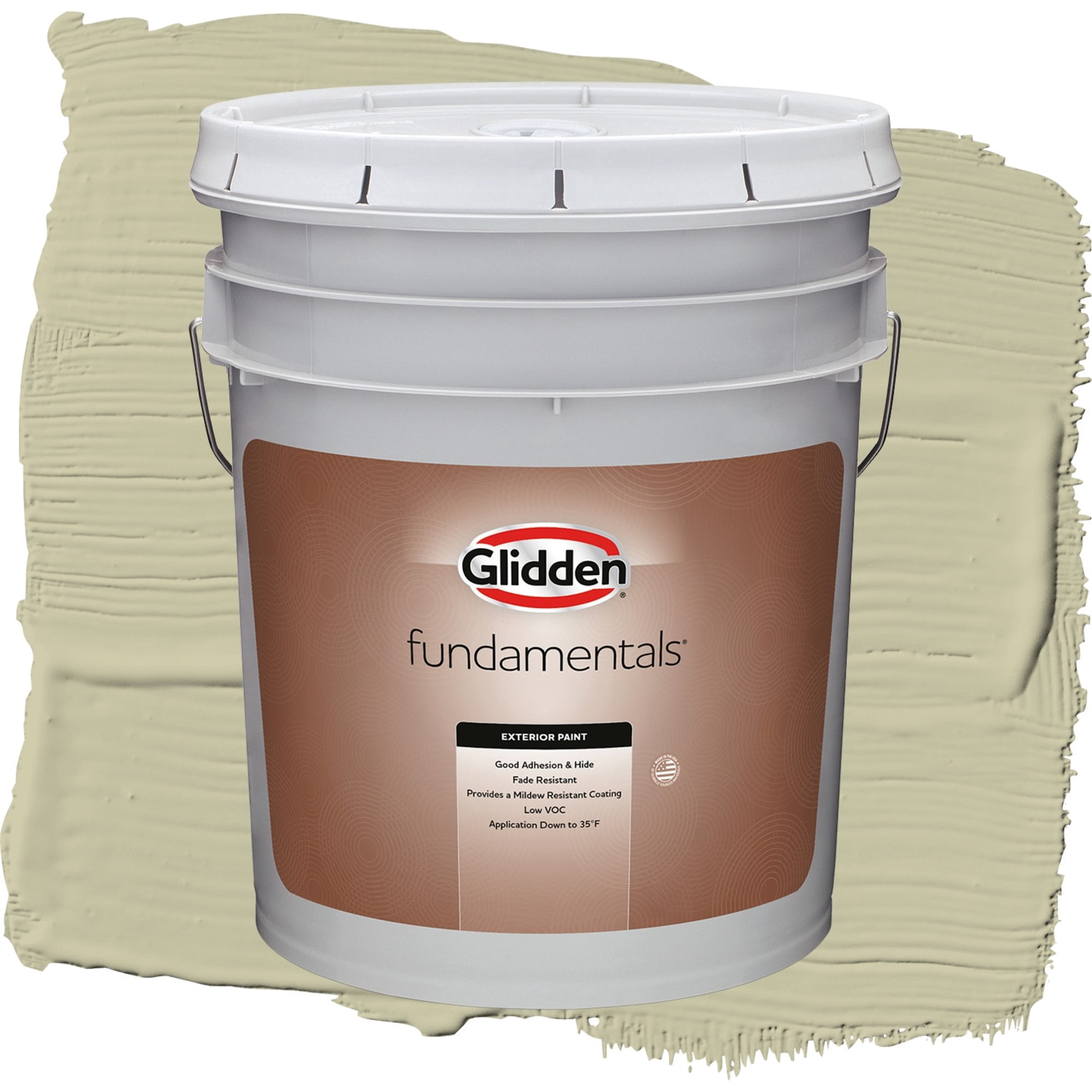 Glidden Fundamentals Northern Landscape / Green, Flat Exterior Paint, 5 Gallon