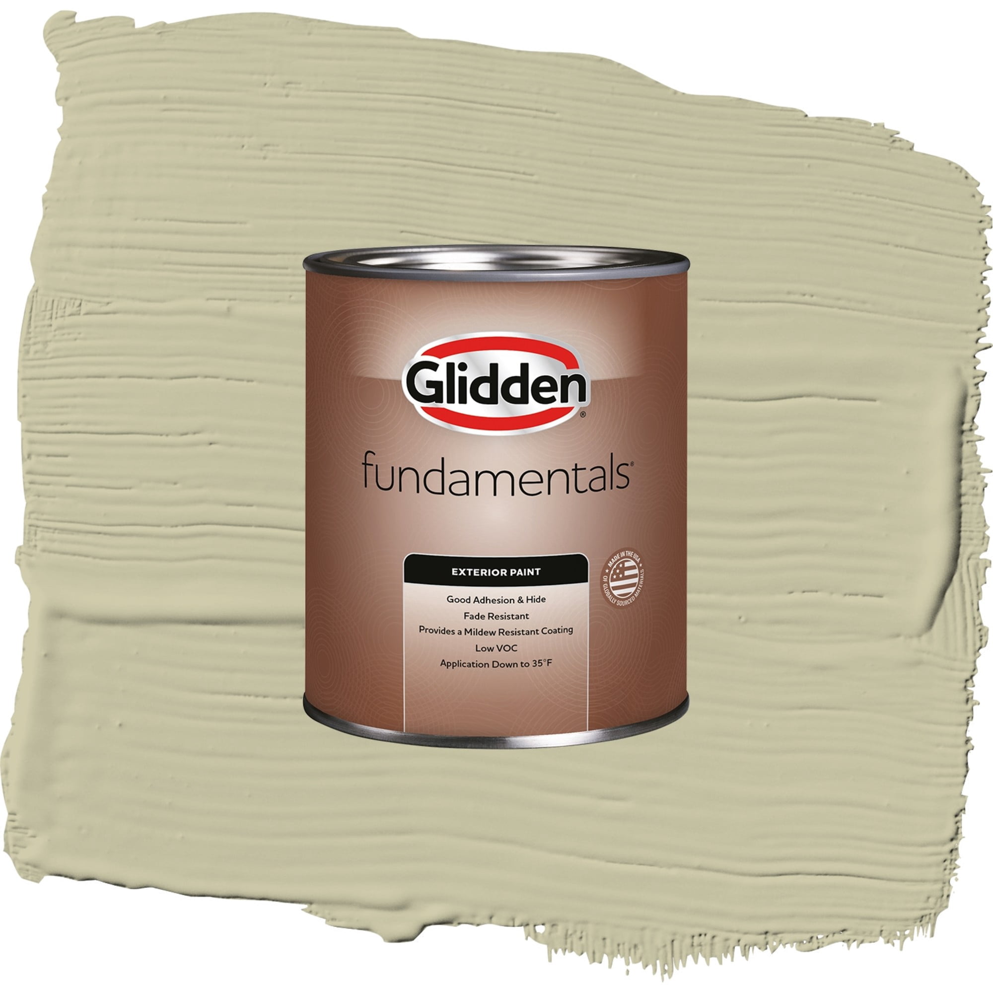 Glidden Fundamentals Northern Landscape / Green, Satin Exterior Paint, 1 Quart