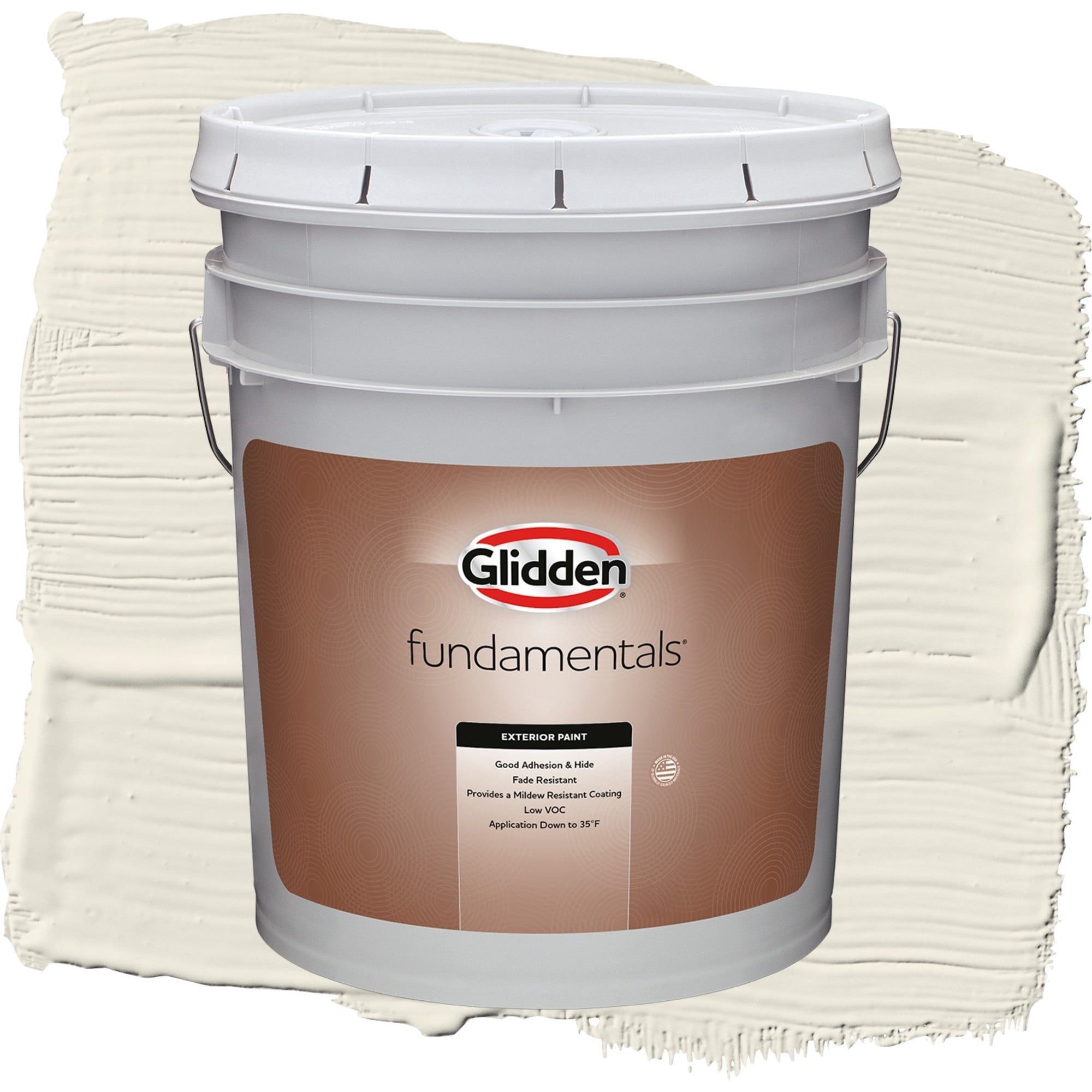 Glidden Fundamentals Oatmeal / Gray, Semi-Gloss Exterior Paint, 5 Gallon