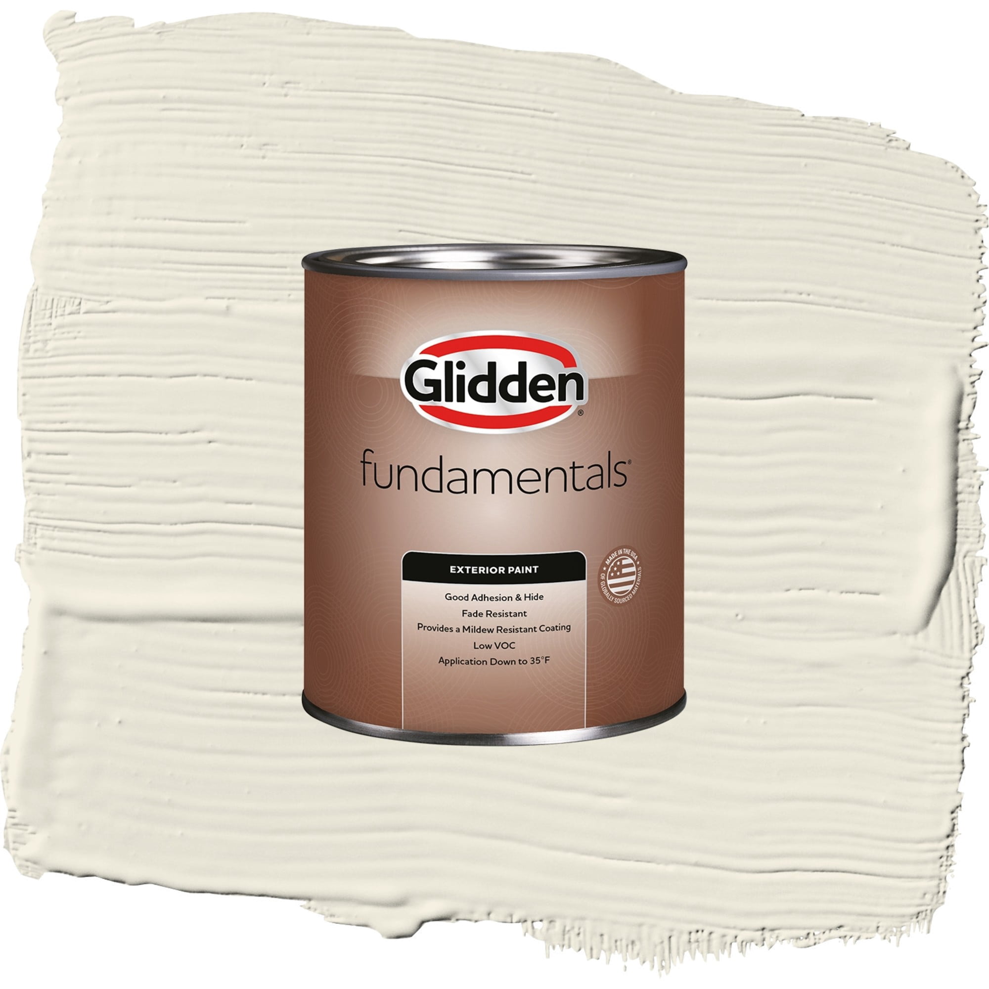 Glidden Fundamentals Off White / White Semi-Gloss Exterior Paint, 1 Quart