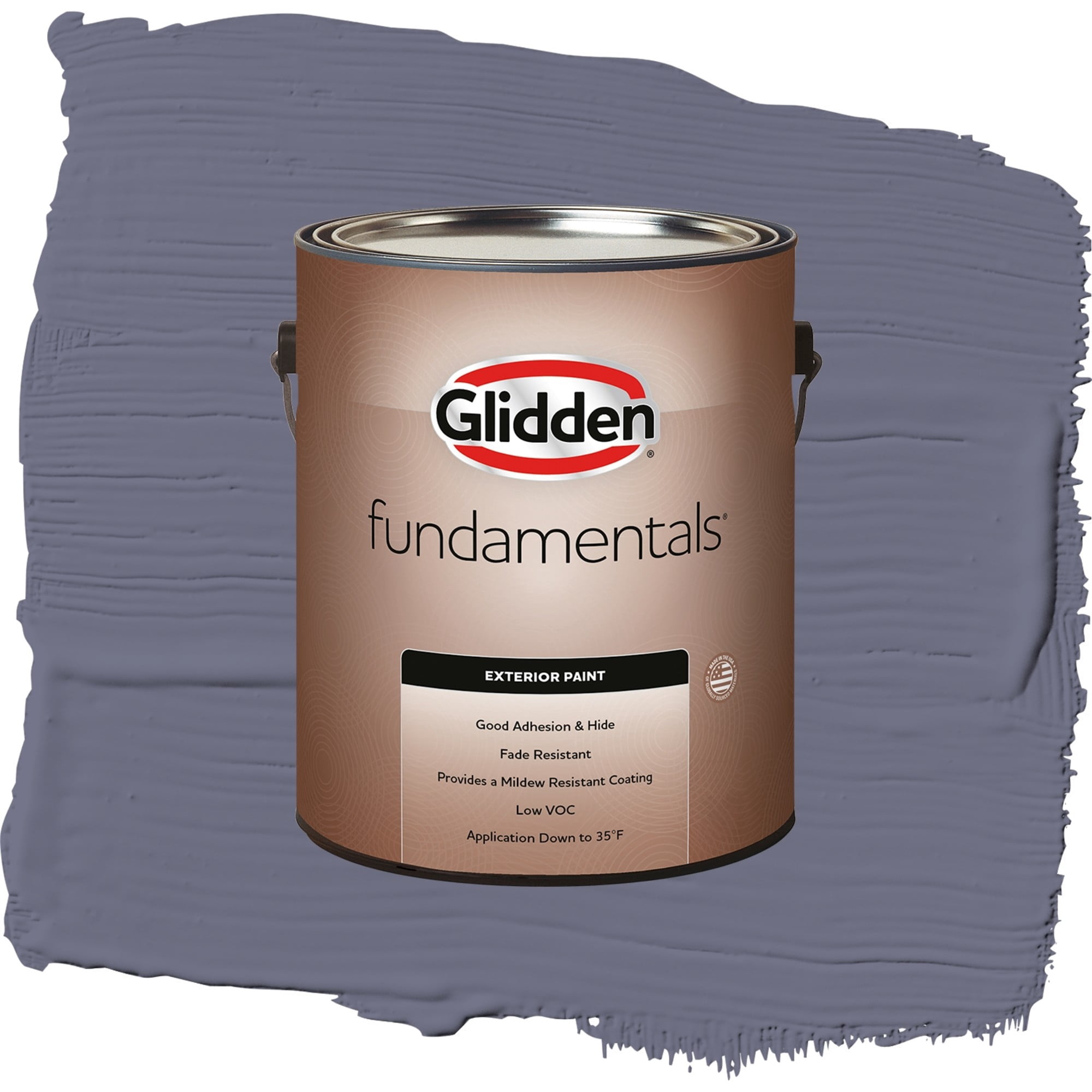 Glidden Fundamentals Old Mill Blue / Purple, Satin Exterior Paint, 1 Gallon