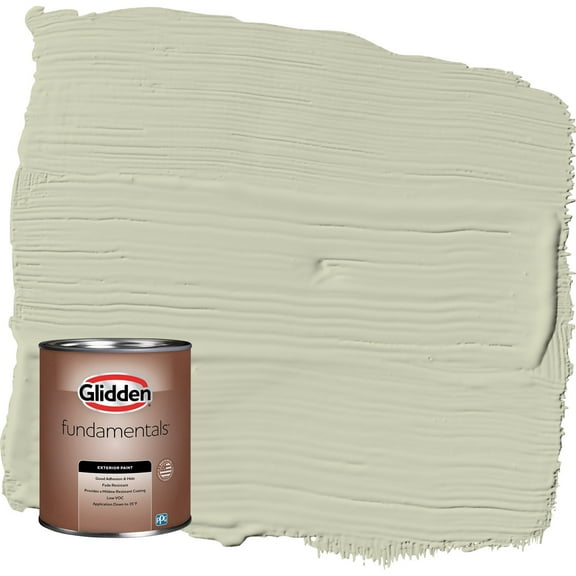 Glidden Fundamentals Only Olive / Green Flat Exterior Paint, 1 Quart
