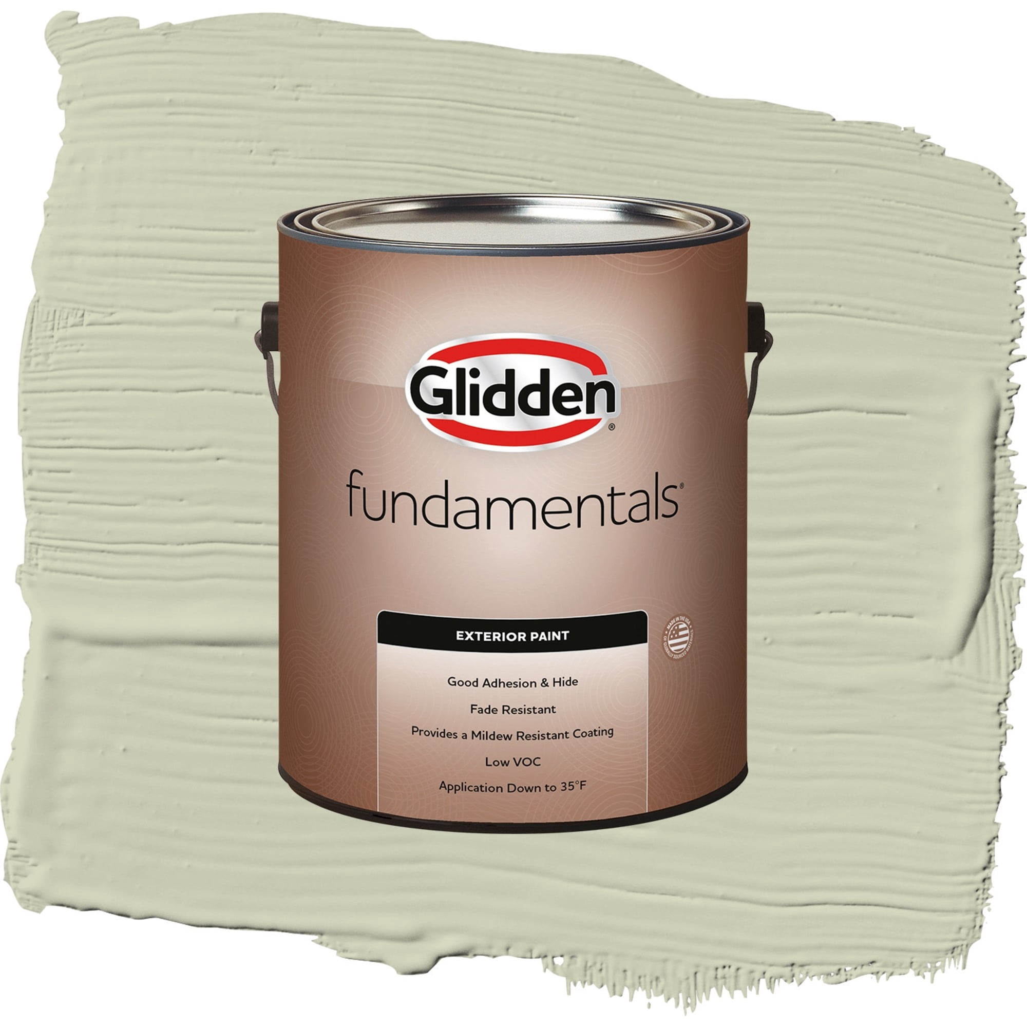 Glidden Fundamentals Only Olive Semi Gloss Exterior Paint and Primer, 1 Gallon