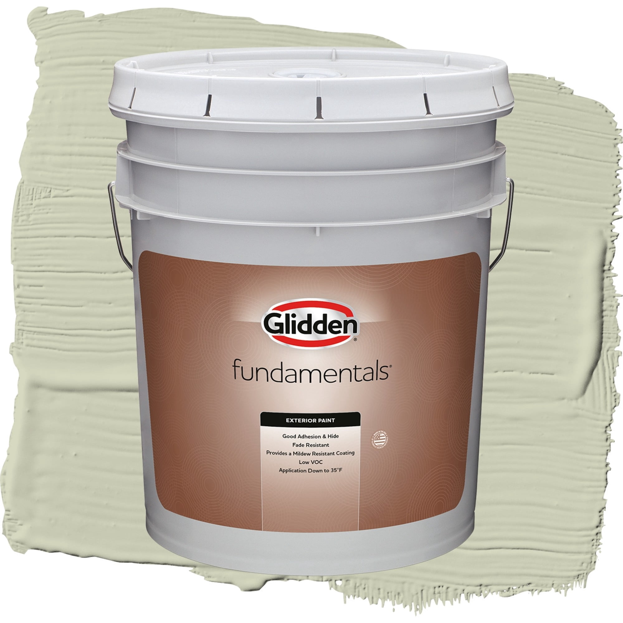 Glidden Fundamentals Only Olive / Green, Semi-Gloss Exterior Paint, 5 Gallon