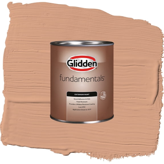 Glidden Fundamentals Orange Maple / Orange, Flat Exterior Paint, 1 Quart