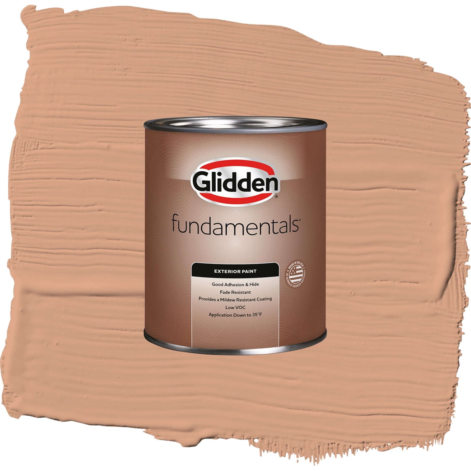 Glidden Fundamentals Orange Maple / Orange, Satin Exterior Paint, 1 Quart