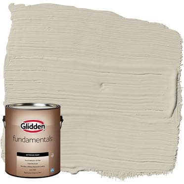 Glidden Fundamentals Exterior Paint Ostrich Feather / Beige, Flat, 1 Gallon