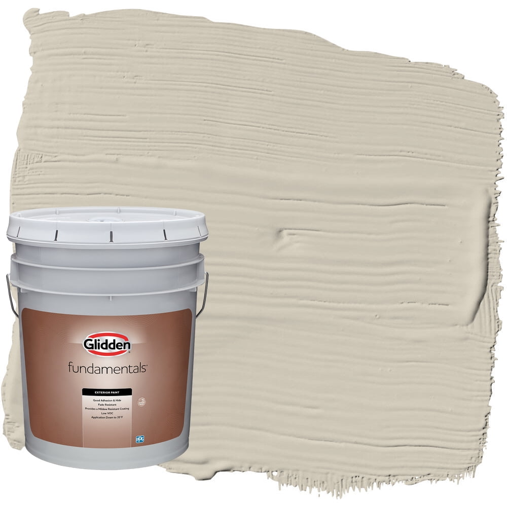 Glidden Fundamentals Exterior Paint Ostrich Feather / Beige, Flat, 5