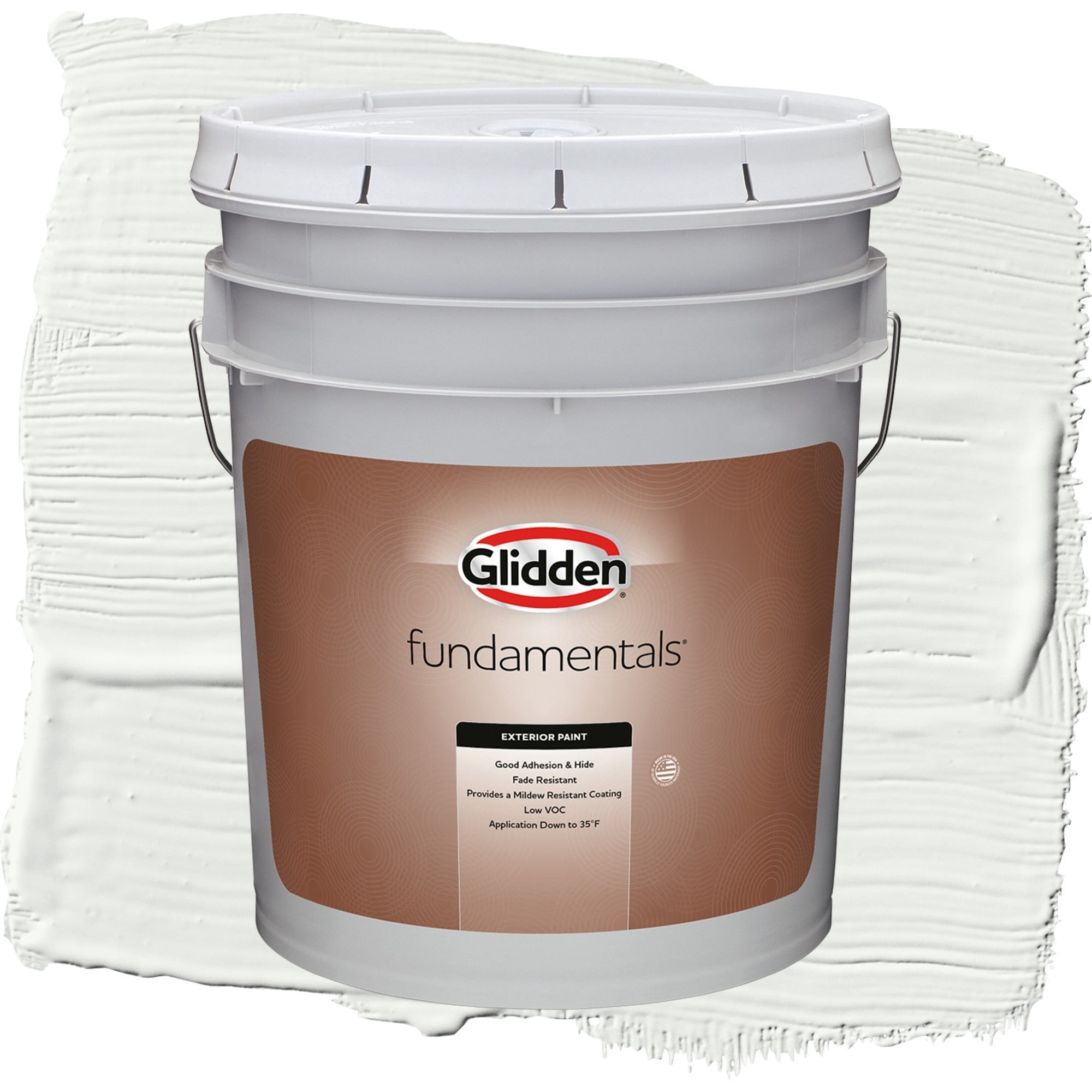 Glidden Fundamentals Pacific Pearl / Off-White Semi-Gloss Exterior Paint, 5 Gallon