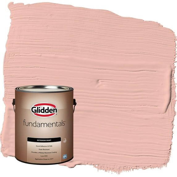 Glidden Fundamentals Peach Beige / Red Semi-Gloss Exterior Paint, 1 Gallon
