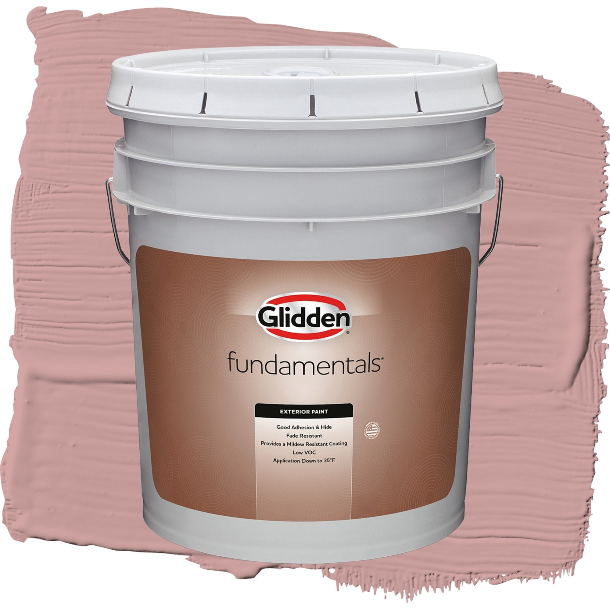 Glidden Fundamentals Pepperberry / Pink, Satin Exterior Paint, 5 Gallon