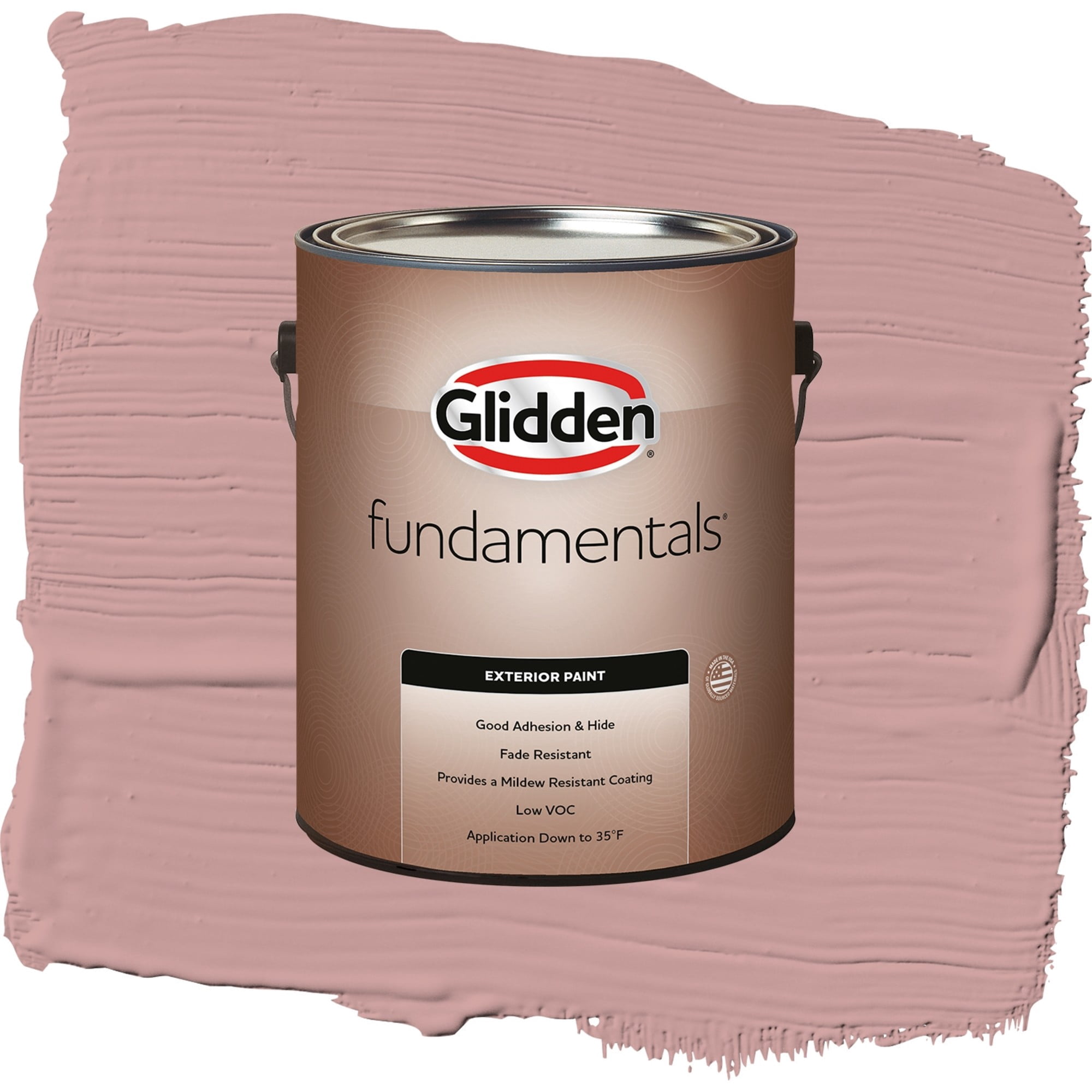 Glidden Fundamentals Pepperberry / Pink, Semi-Gloss Exterior Paint, 1 Gallon