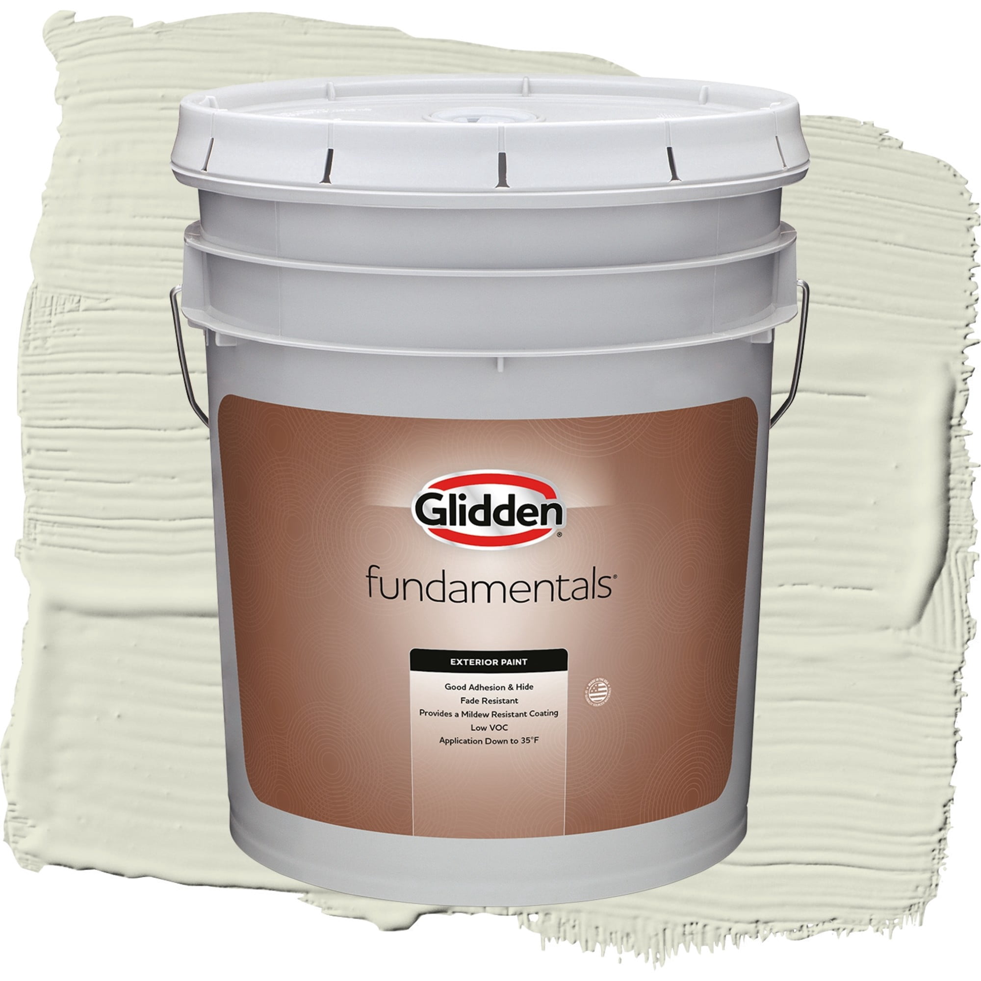 Glidden Fundamentals Pinch of Pistachio / Green, Flat Exterior Paint, 5 Gallon