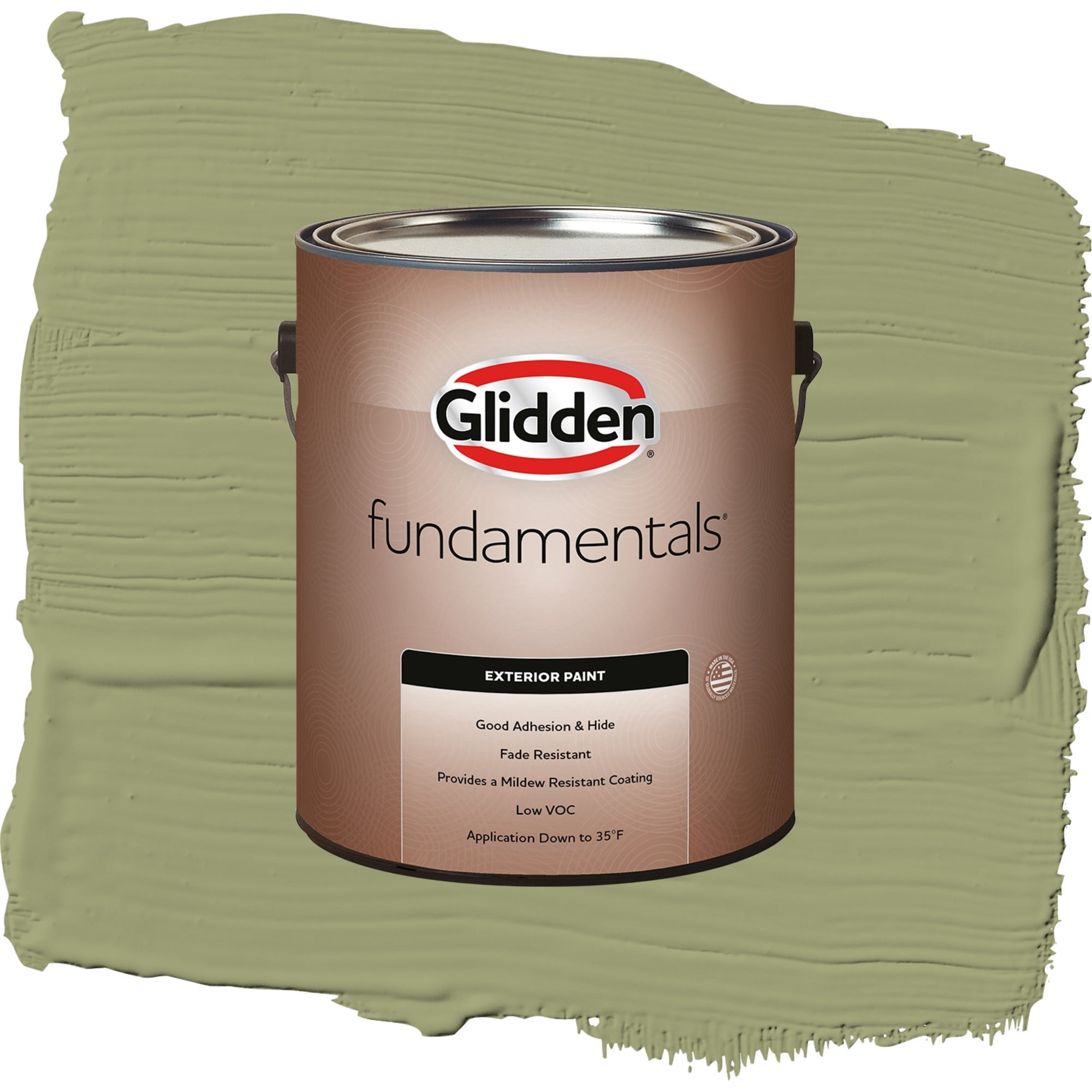 Glidden Fundamentals Pine Trail Semi Gloss Exterior Paint and Primer, 1 Gallon